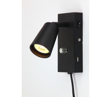 KONY LED USB Vegg Matt Sort