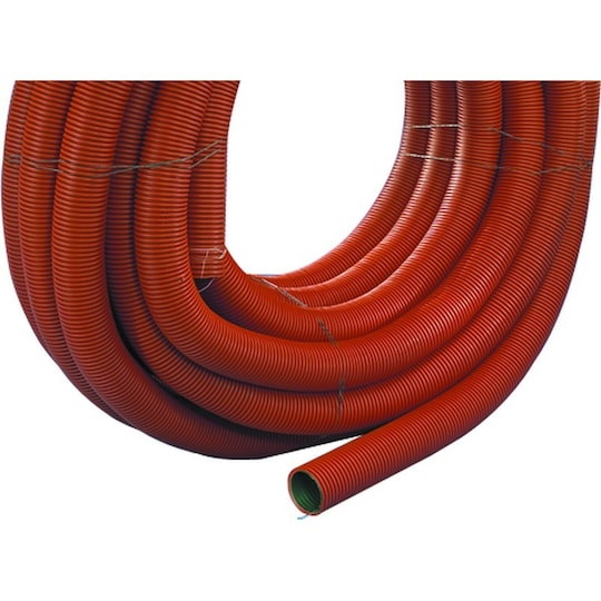 Kabelrør DVR 110mm rød med trekketråd 50m