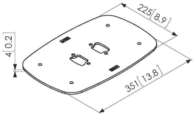 Vogel s Pro PFF 7060 gulvplatefeste (sølv)