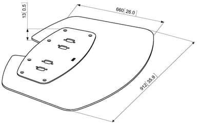 Vogels Pro PFF 7030 gulvplate (sort)