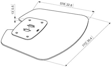 Vogels Pro PFF 7020 gulvplate (sort)