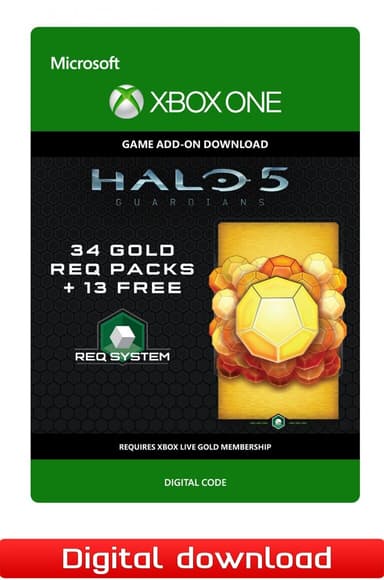 Halo 5 Guardians – 34 Gold REQ Packs + 13 Free - XOne