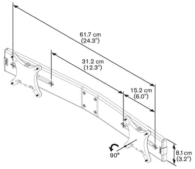 Vogels Pro PFA 9102 dobbel skjermadapter