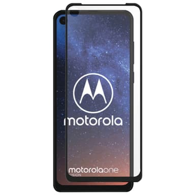 Panzer Full-Fit Motorola One Vision/One Action skjermbeskytter (sort)
