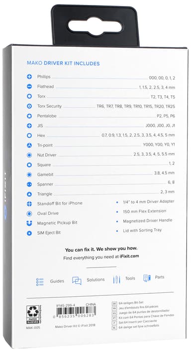 iFixit Mako bitssett med 64 bits