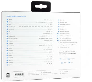 iFixit Manta bitssett med 112 bits