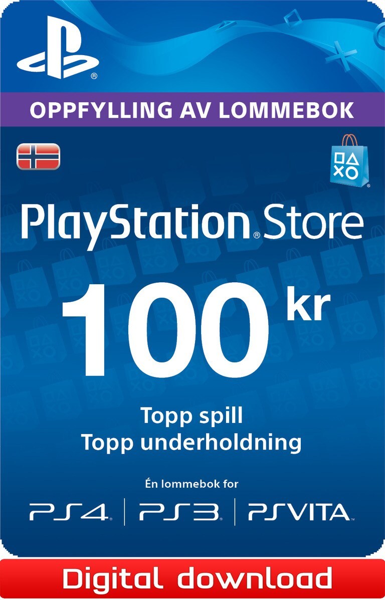 Store PSN gavekort 100 NOK -