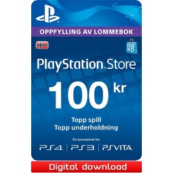 Wallet Top-up: 100 NOK (NO) - Playstation 4,Playstation 3,Playstation