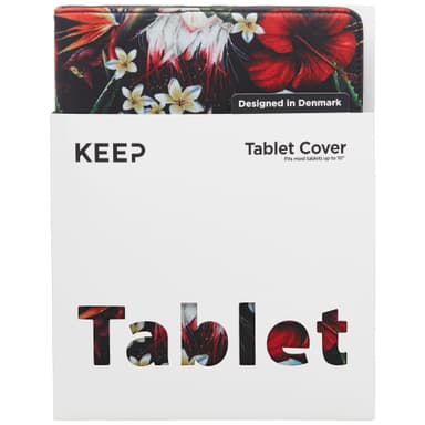 KEEP Universal deksel til nettbrett opptil 10" (tropical flower)