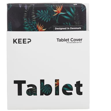 KEEP Universal deksel til nettbrett opptil 10" (orange flower)