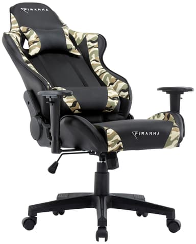 Piranha Bite gamingstol (sort/camouflage)