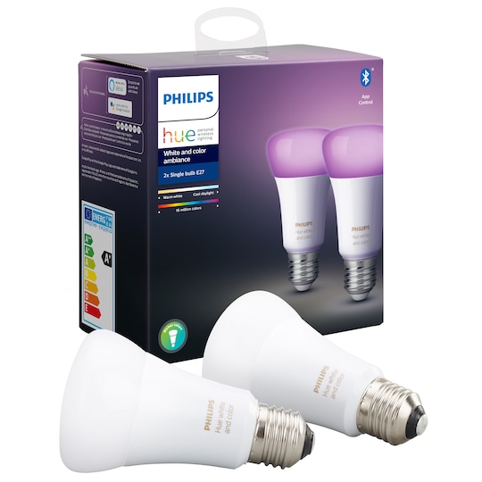 Philips Hue White and Color Ambiance LED-lys 9W A60 E27 (topakning)