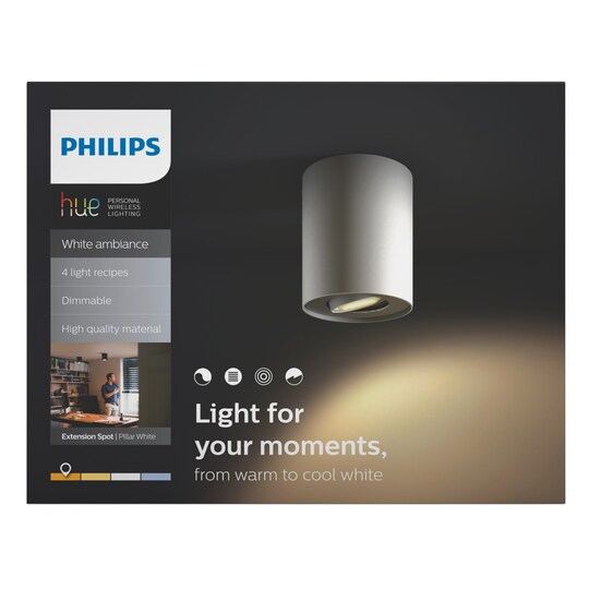 Philips Hue White ambiance Pillar spotlight (hvit)