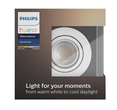 Philips Hue White ambiance Milliskin spot utvid. (hvit)