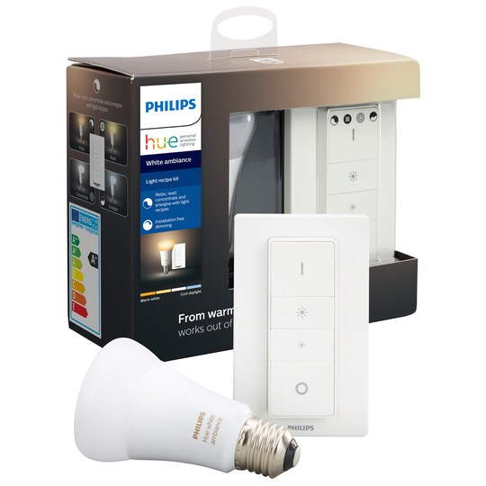Philips Hue White Ambience trådløst dimmesett (8.5W E27)
