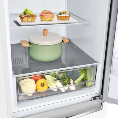 LG kjøleskap/fryser GBP31SWLZN (hvit)