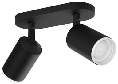 Philips Hue Fugato spotlys 2x5,7W 230V (sort)
