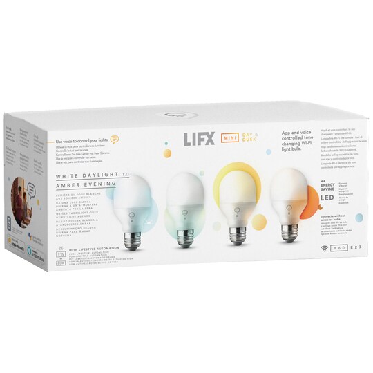 LIFX Mini Day&Dusk  LED-lyspærer 4-pakning (E27)