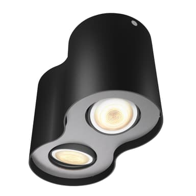 Philips Hue Pillar White ambiance dobbel spot (sort) Philips Hue Pillar White ambiance dobbel spot (sort)
