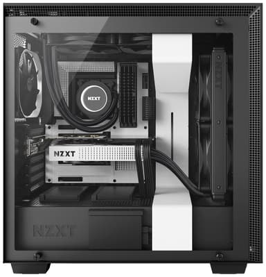 NZXT H700 ATX PC-kabinett (matt hvit)