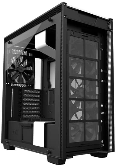 NZXT H700 ATX PC-kabinett (matt hvit)