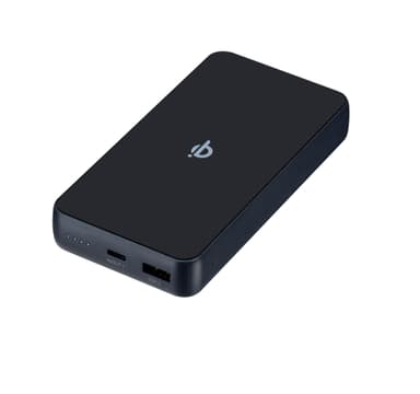 Sandstrøm 10000 mAh powerbank med 5W trådløs lading (sort Sandstrøm 5 W trådløs lader Trådløs lader til mobil Elkjøp