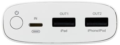 Sandstrøm Standard 10050 mAh powerbank (hvit)