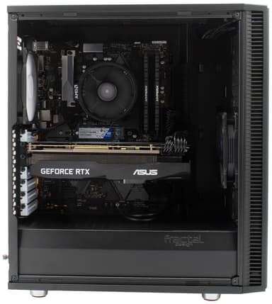 Edge E-Sport stasjonær gaming-PC 2070/AMD (sort)