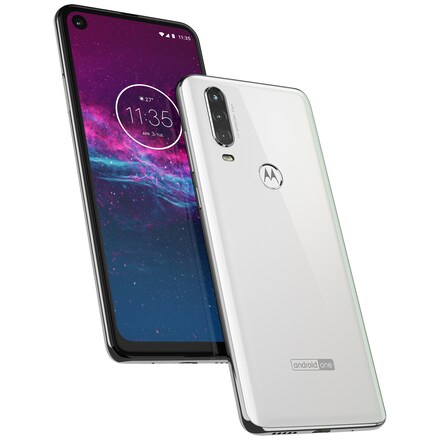 Motorola One Action smarttelefon (hvit)