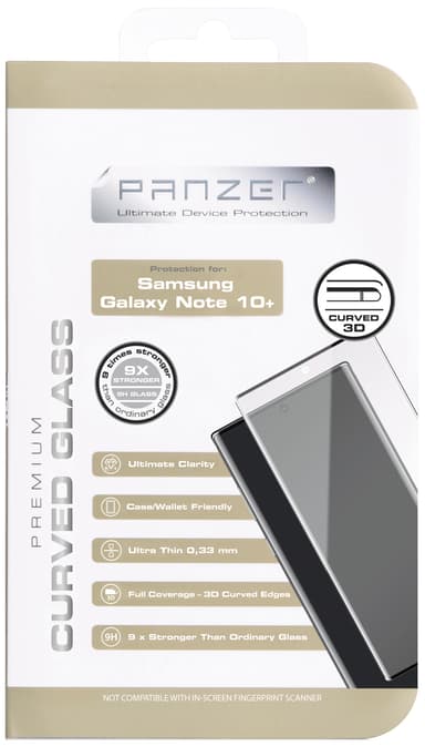 Panzer buet skjermbeskytter til Samsung Galaxy Note 10 Plus