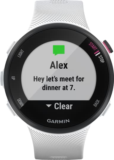 Garmin Forerunner 45S sportsklokke (sort/hvit)