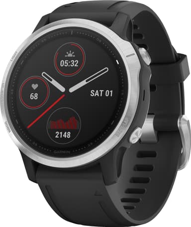 Garmin Fenix 6s GPS smartklokke 42 mm (sølv/sort)