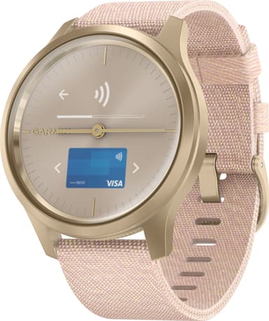 Garmin Vivomove Style hybrid smartklokke (lys gull/rose)