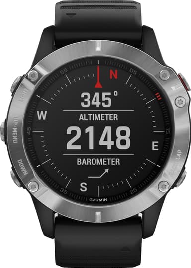 Garmin Fenix 6 GPS smartklokke 47 mm (sølv/sort)