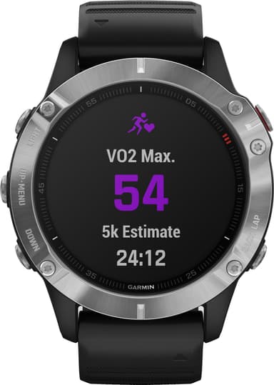Garmin Fenix 6 GPS smartklokke 47 mm (sølv/sort)