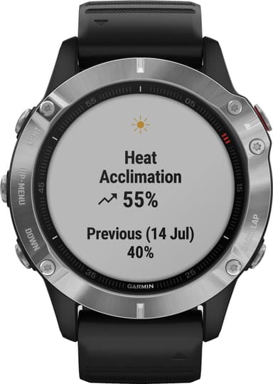 Garmin Fenix 6 GPS smartklokke 47 mm (sølv/sort)