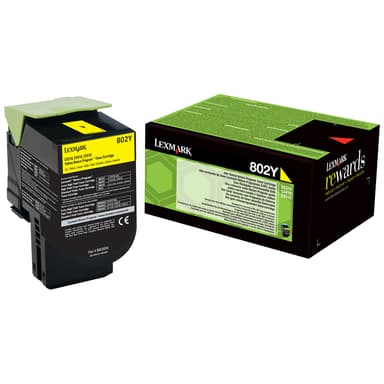 Lexmark tonerpatron 802Y Original Gul