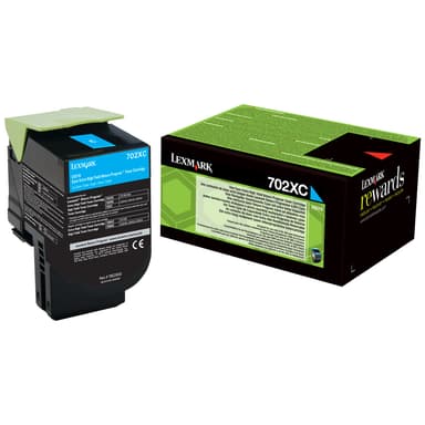Lexmark tonerpatron 702XC Original ekstra høy ytelse Cyan