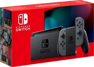 Nintendo Switch spillkonsoll 2019 med grå Joy-Con-kontrollere