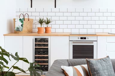 Cavin - Scandinavian Collection 800 - Innbyggbart vinskap Rustfritt  - 29 flaske