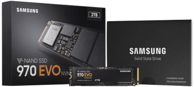 Samsung 970 EVO intern M.2 SSD-lagring (2 TB)