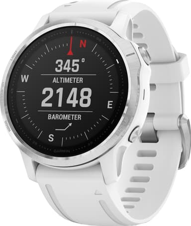 Garmin Fenix 6s GPS smartklokke 42 mm (sølv/hvit)