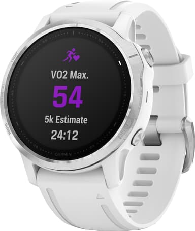 Garmin Fenix 6s GPS smartklokke 42 mm (sølv/hvit)