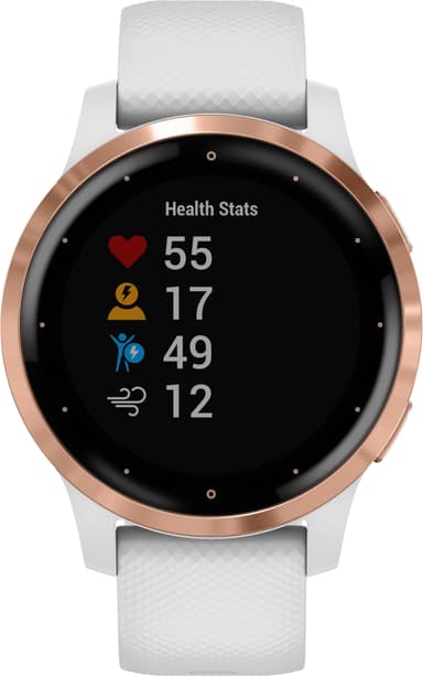 Garmin Vivoactive 4s GPS smartklokke (hvit/rosegull)