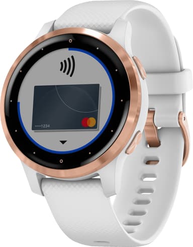 Garmin Vivoactive 4s GPS smartklokke (hvit/rosegull)