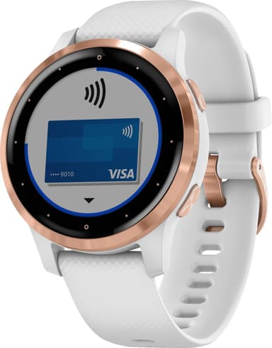 Garmin Vivoactive 4s GPS smartklokke (hvit/rosegull)