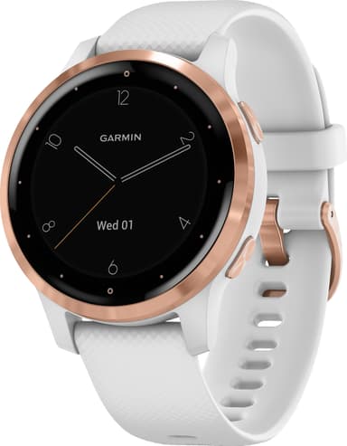 Garmin Vivoactive 4s GPS smartklokke (hvit/rosegull)