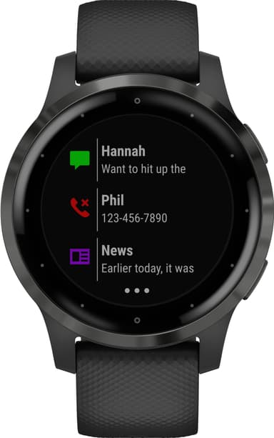 Garmin Vivoactive 4s GPS smartklokke (sort)