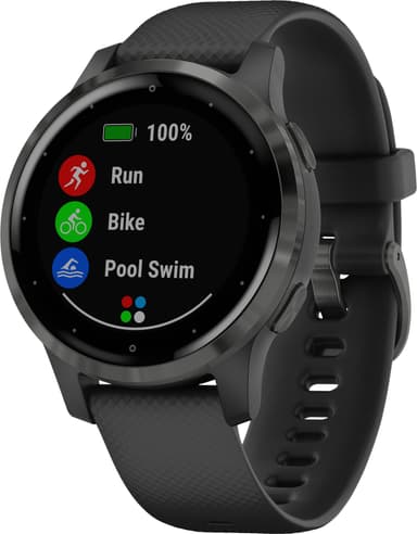 Garmin Vivoactive 4s GPS smartklokke (sort)
