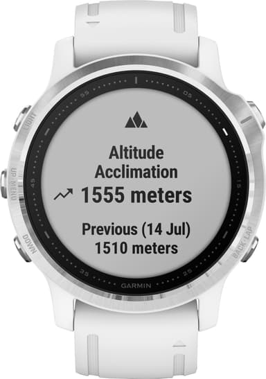 Garmin Fenix 6s GPS smartklokke 42 mm (sølv/hvit)